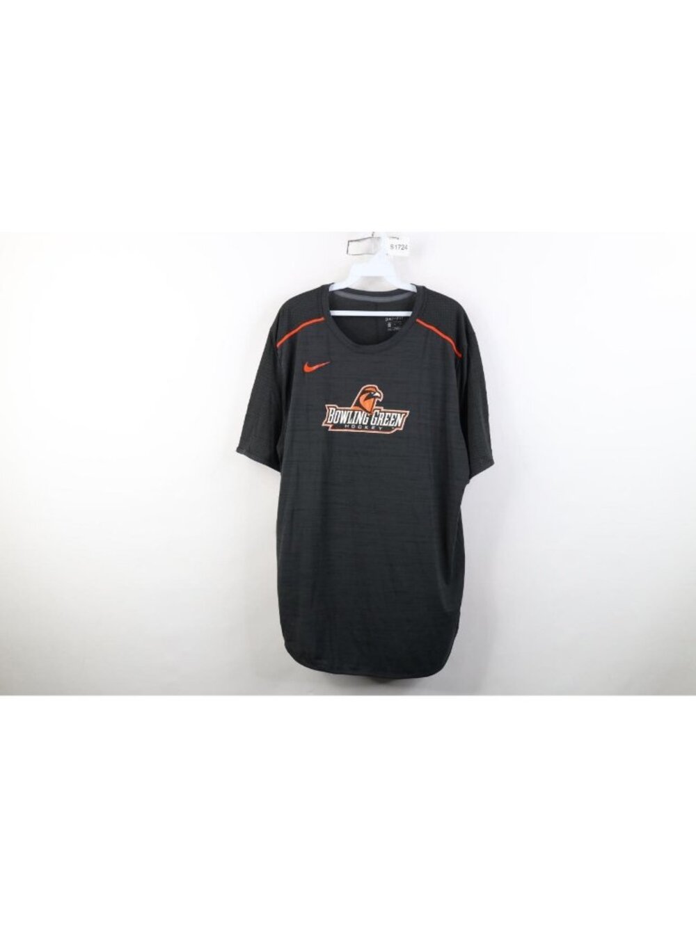 Nike Mens XL Team Issued Bowling Green State University Hockey T-Shirt Gray